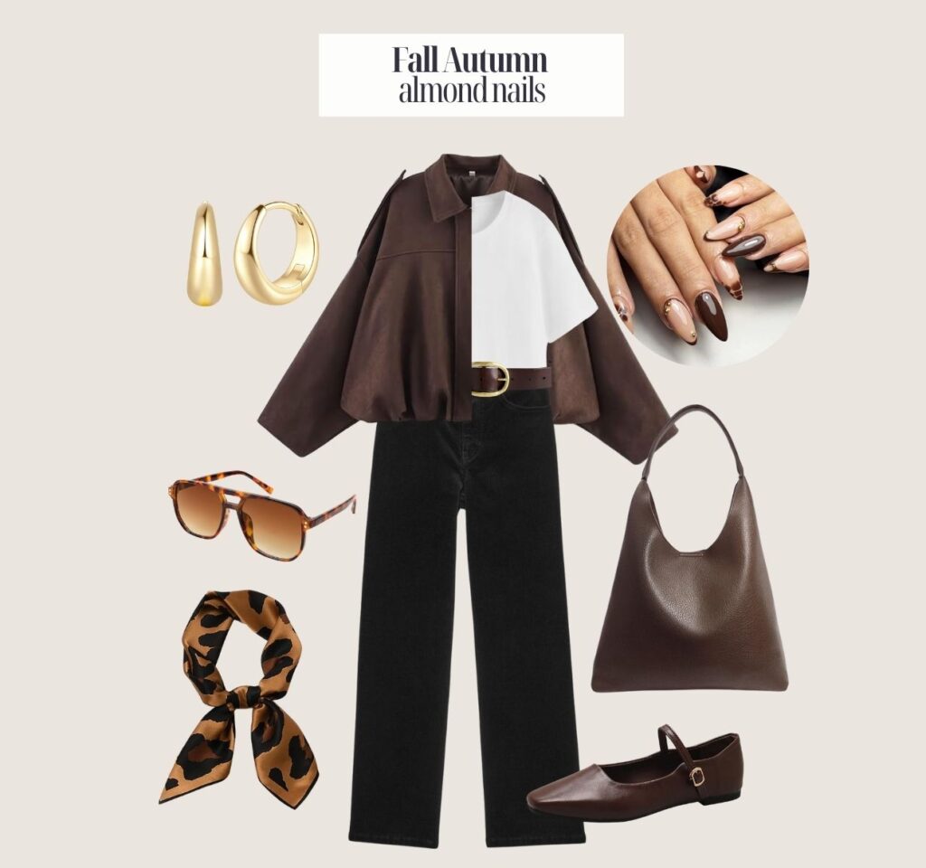 fall nails almond shape