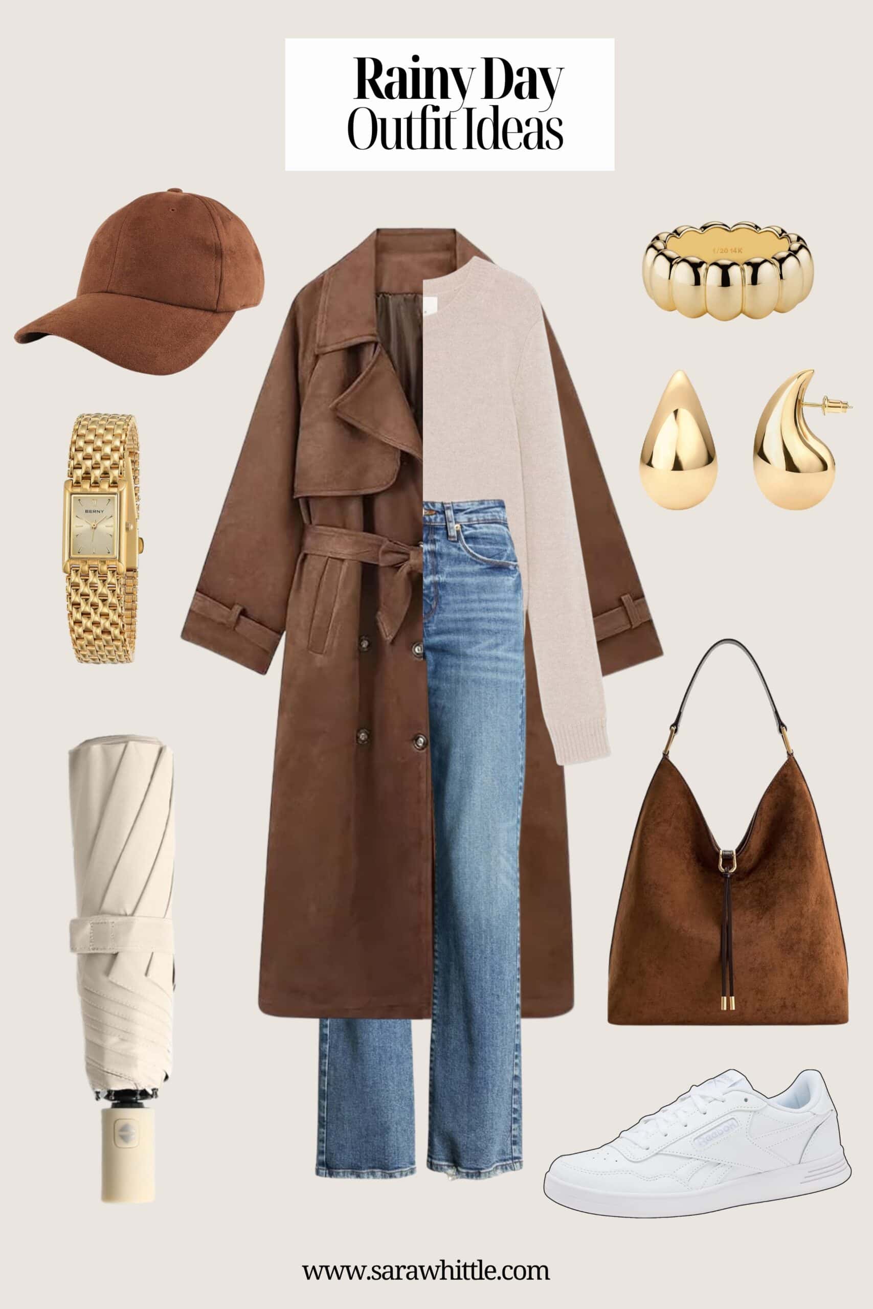 rainy day outfit for work